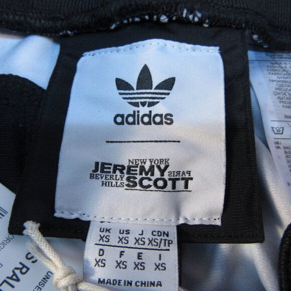 Adidas x Jeremy Scott JS Rally TP Pants XS – Black Grid Graphic Track Pants - Picture 4 of 12